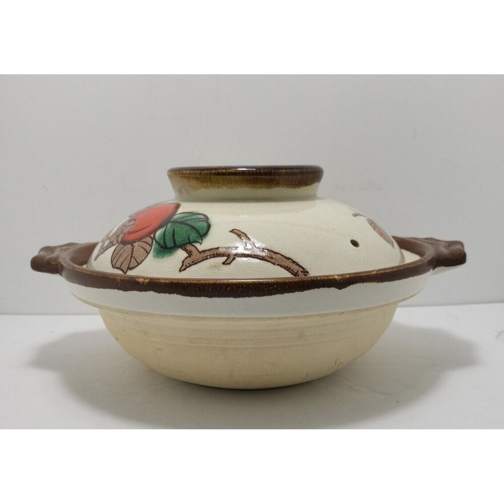 Vintage CHIKUSA Hand Painted Bowl With Lid-Made Of Ceramic